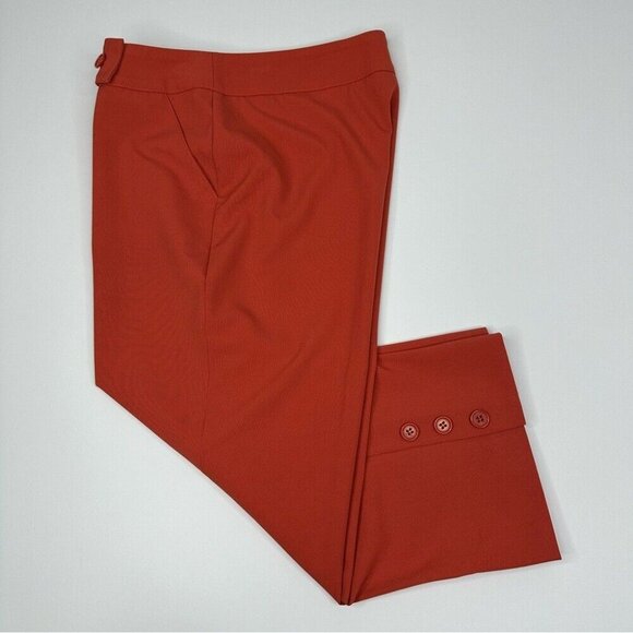 Insight NY Women's Orange Mid-Rise Straight Leg Business Casual Pant 6/W31/L20.5 - Picture 3 of 12